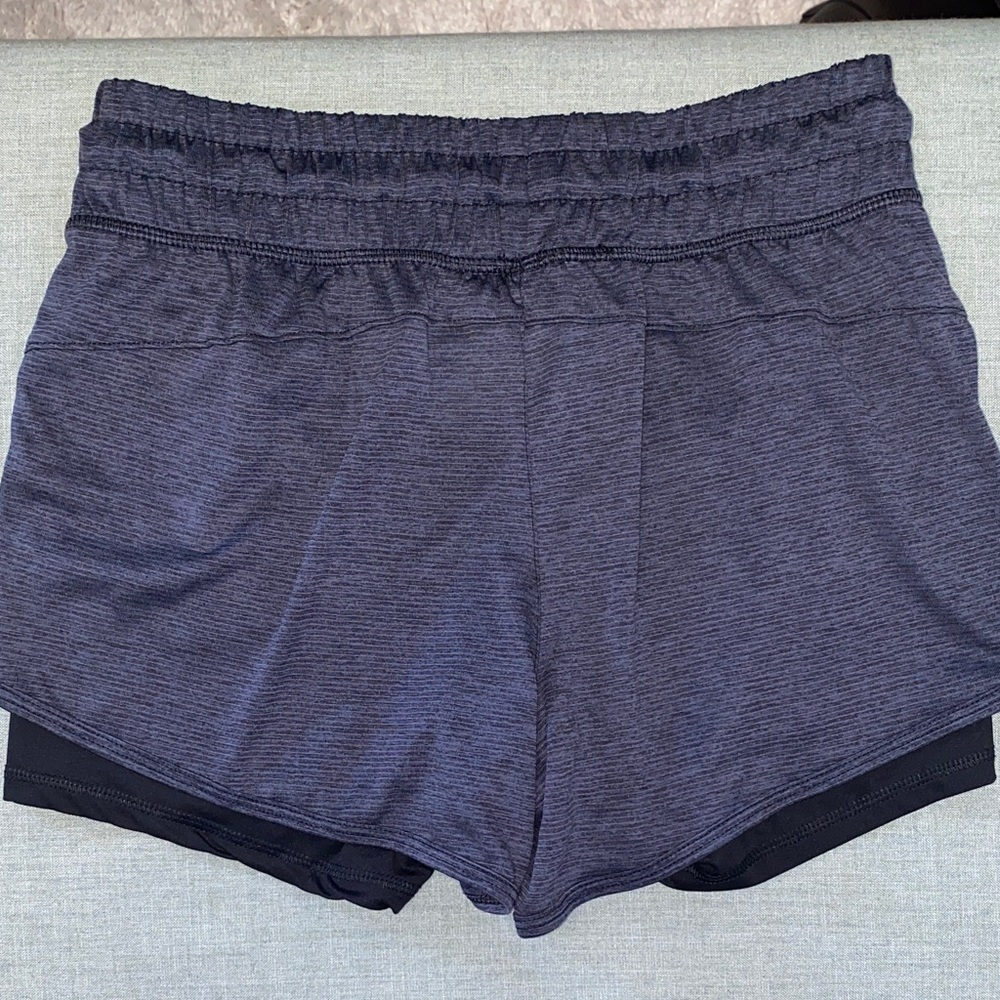Avia Heather Charcoal Double-Layer Athletic Shorts - Picture 4 of 5